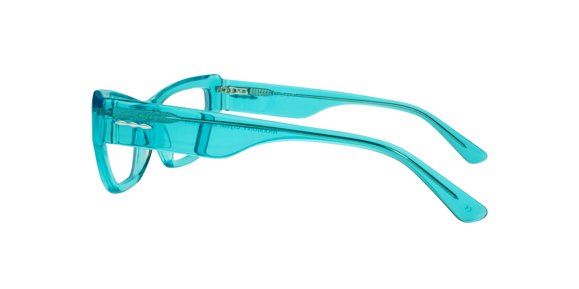 Harmony Crystal Blue AcetateEyeglass Frames for Glasses Direct, Side View
