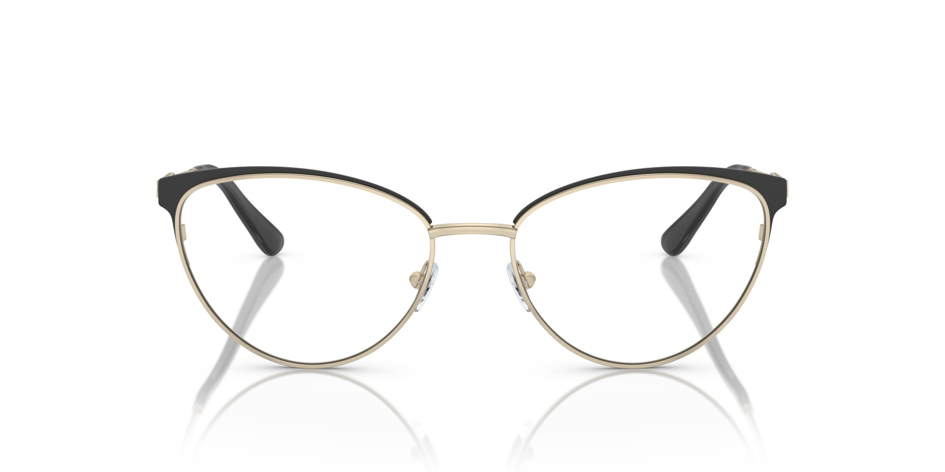 MK3064B Light Gold & Matte Black MetalEyeglass Frames for Glasses Direct, Front View