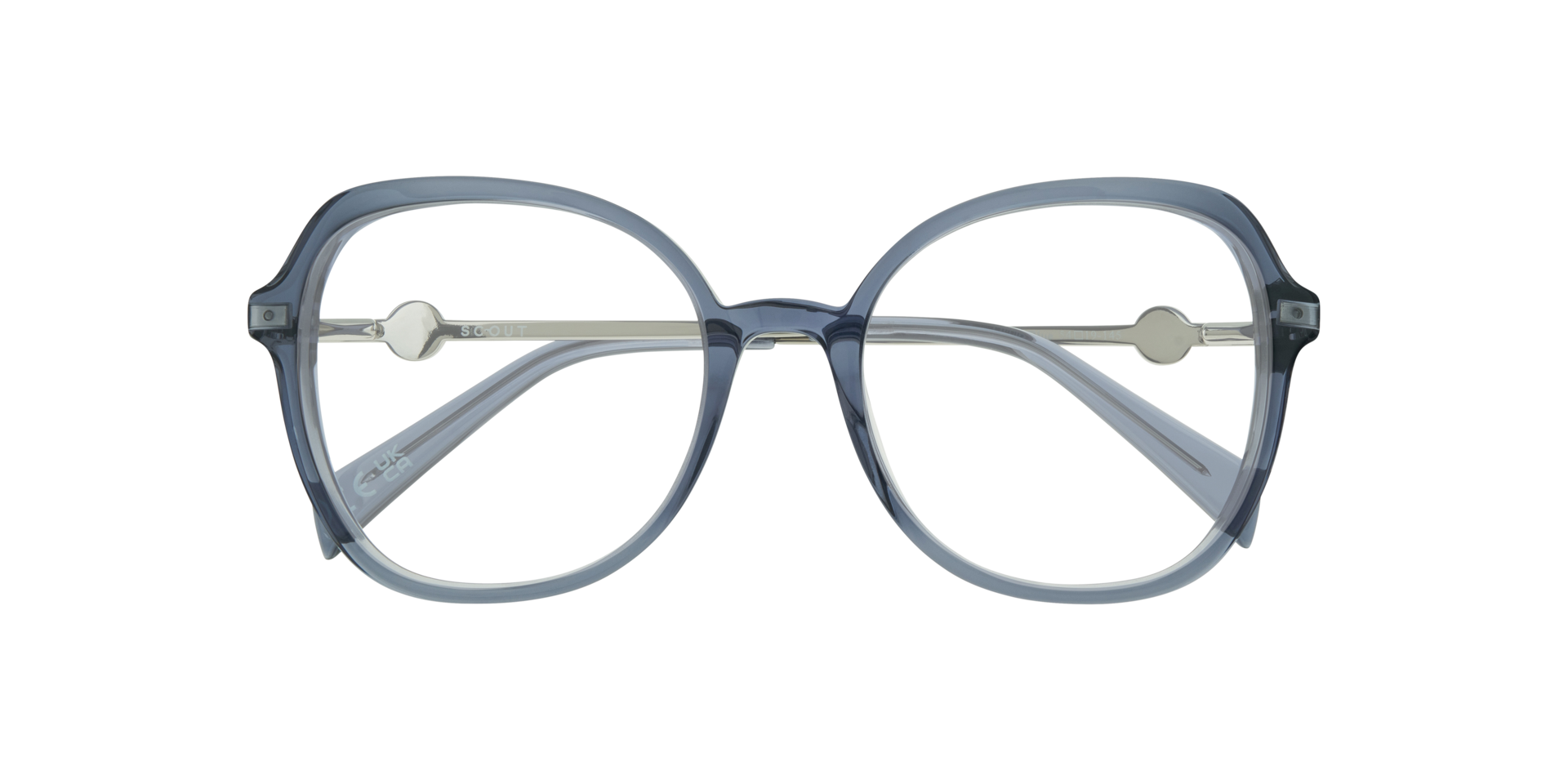Katalina Translucent Blue AcetateEyeglass Frames for Glasses Direct, Closed View