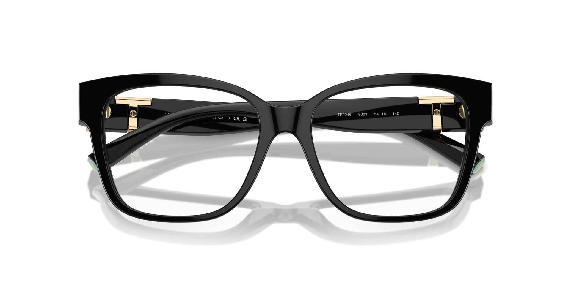 TF2246 Black AcetateEyeglass Frames for Glasses Direct, Closed View