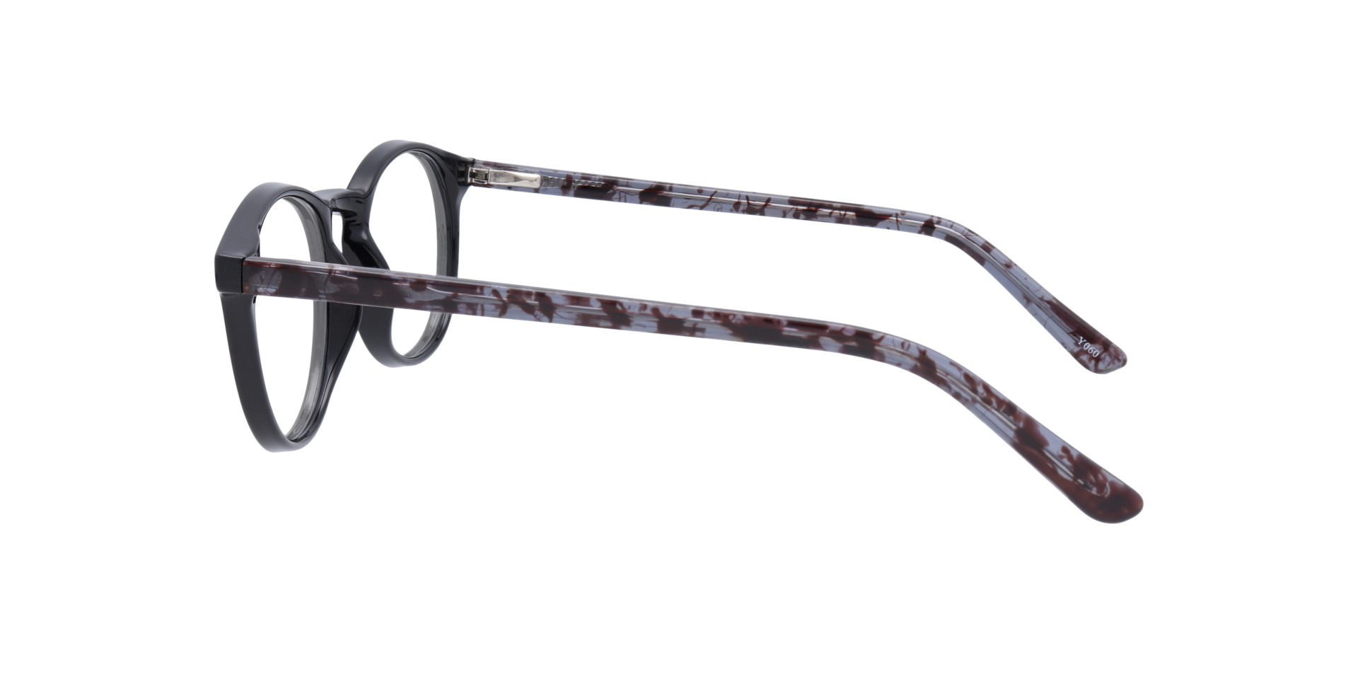 Deon Black PlasticEyeglass Frames for Glasses Direct, Side View