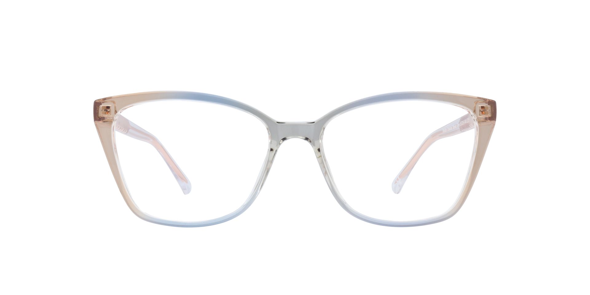 Holden Gradient Brown Grey PlasticEyeglass Frames for Glasses Direct, Front View