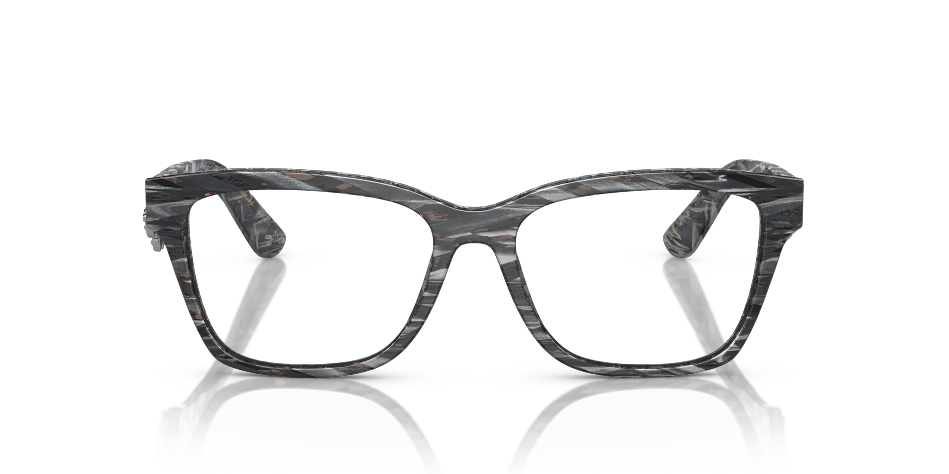 DG3370 Striped Black AcetateEyeglass Frames for Glasses Direct, Front View