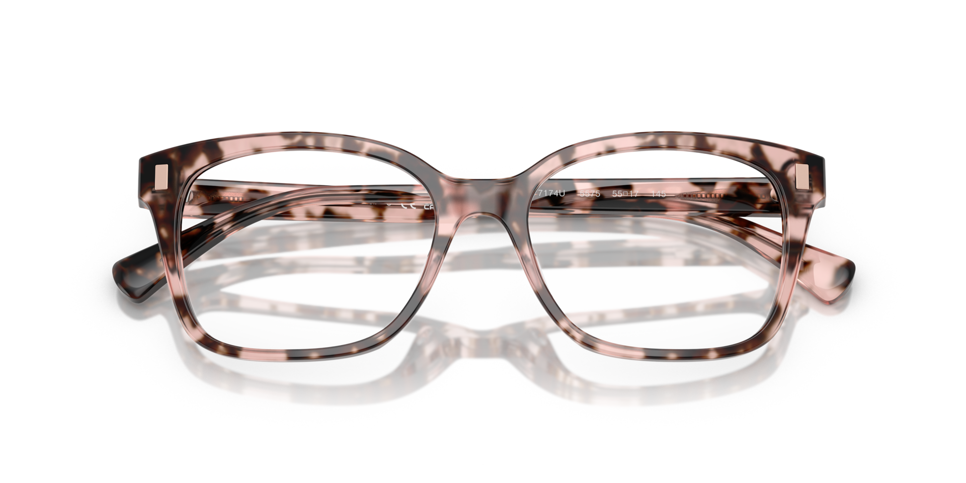 RA7174U Shiny Rose Havana AcetateEyeglass Frames for Glasses Direct, Closed View