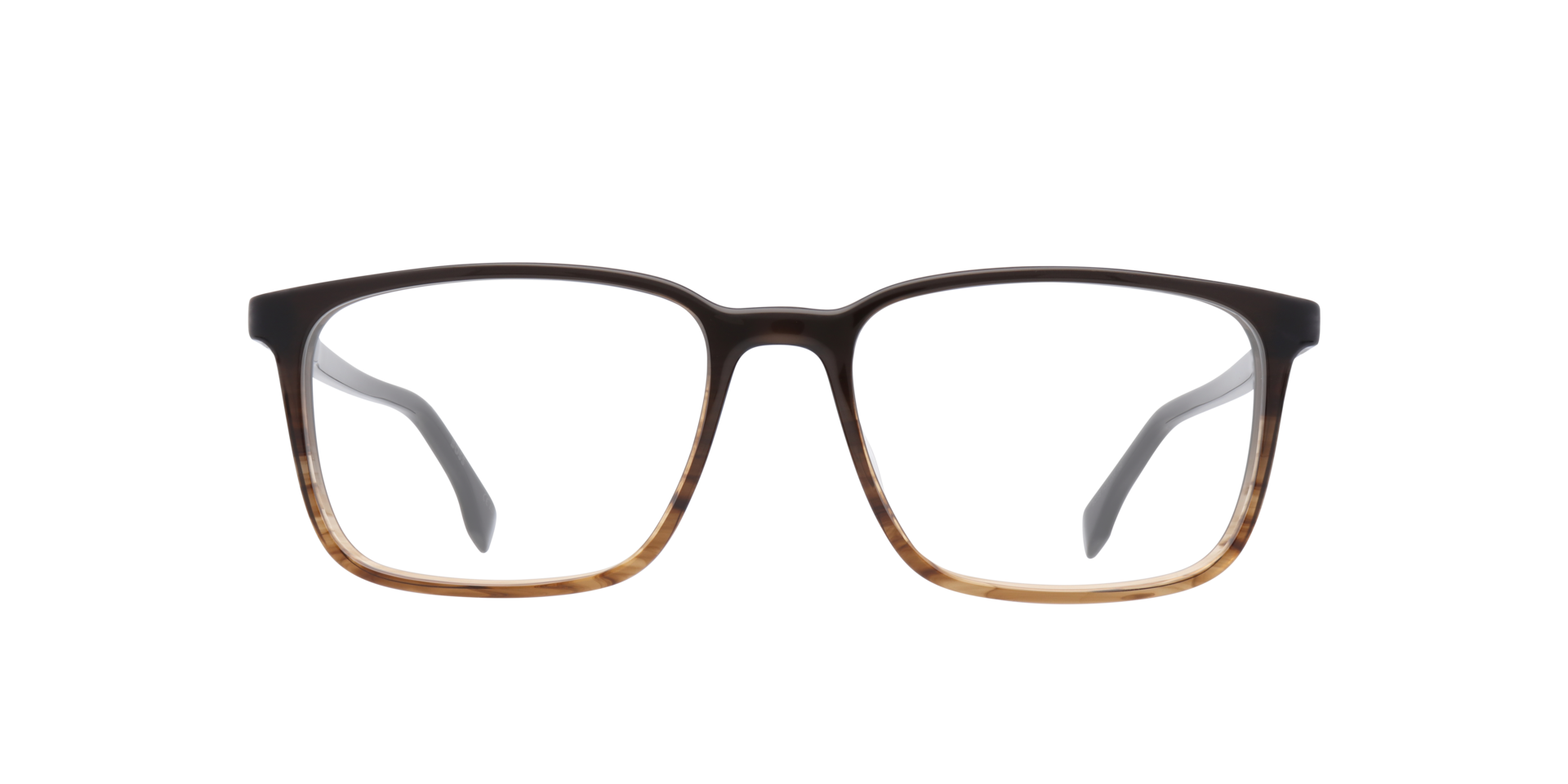 BOSS 1436 Brown Shiny AcetateEyeglass Frames for Glasses Direct, Front View
