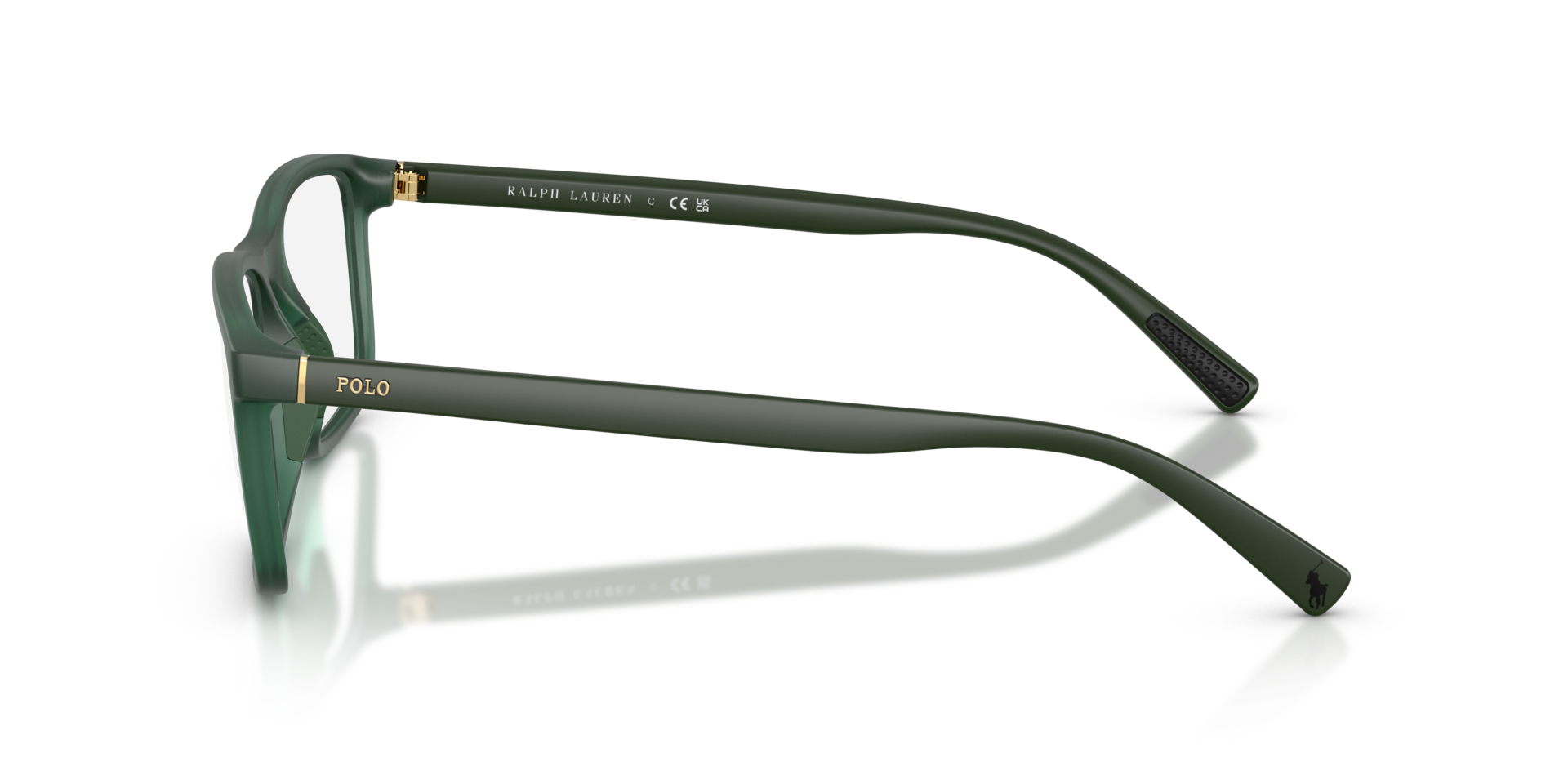 PH2291U Matte Transparent Dark Green PlasticEyeglass Frames for Glasses Direct, Side View