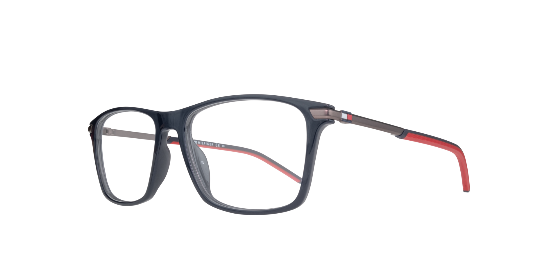 TH 1995 Blue PlasticEyeglass Frames for Glasses Direct, Angle View