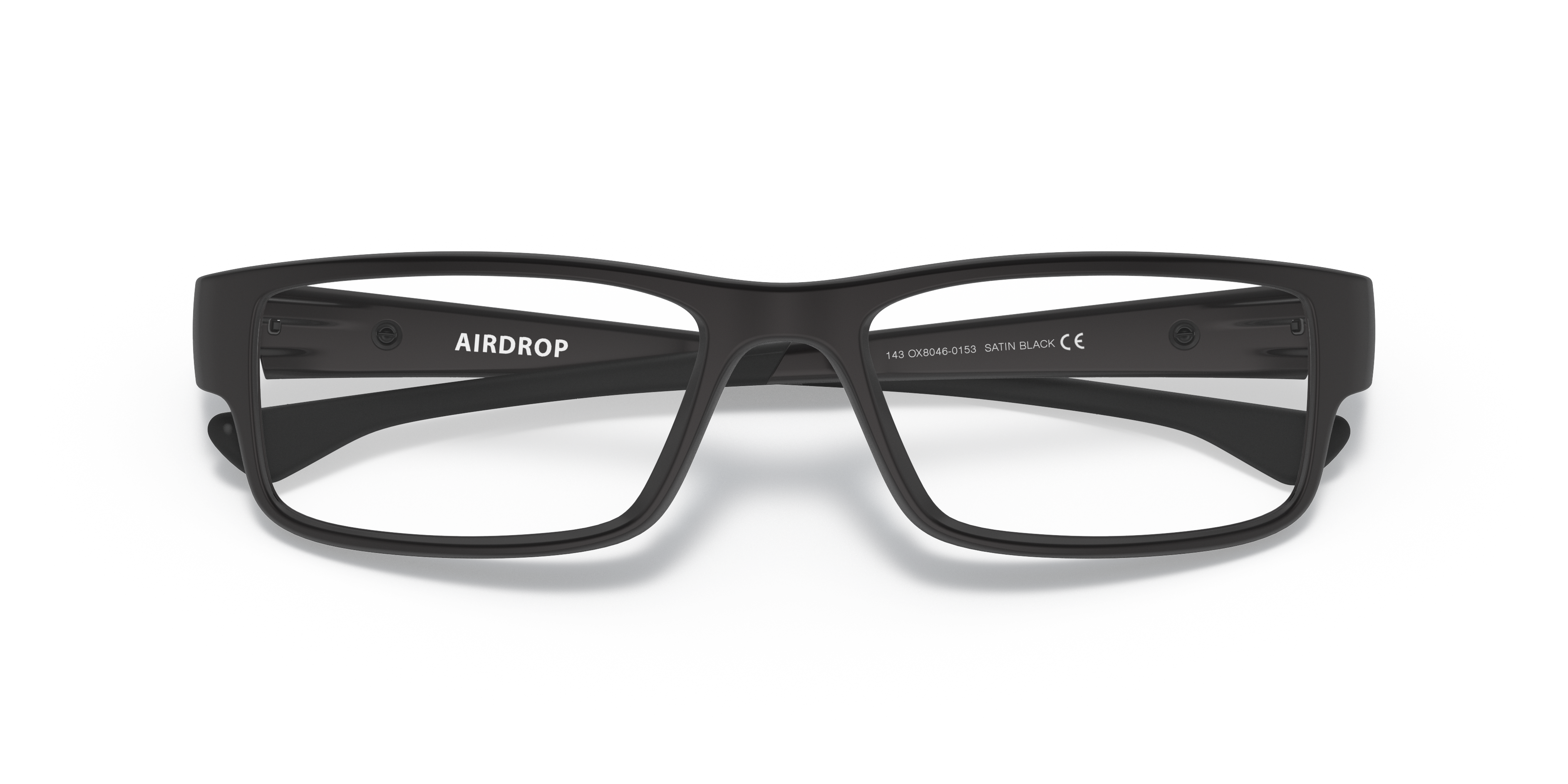 Airdrop™ Satin Black PlasticEyeglass Frames for Glasses Direct, Closed View