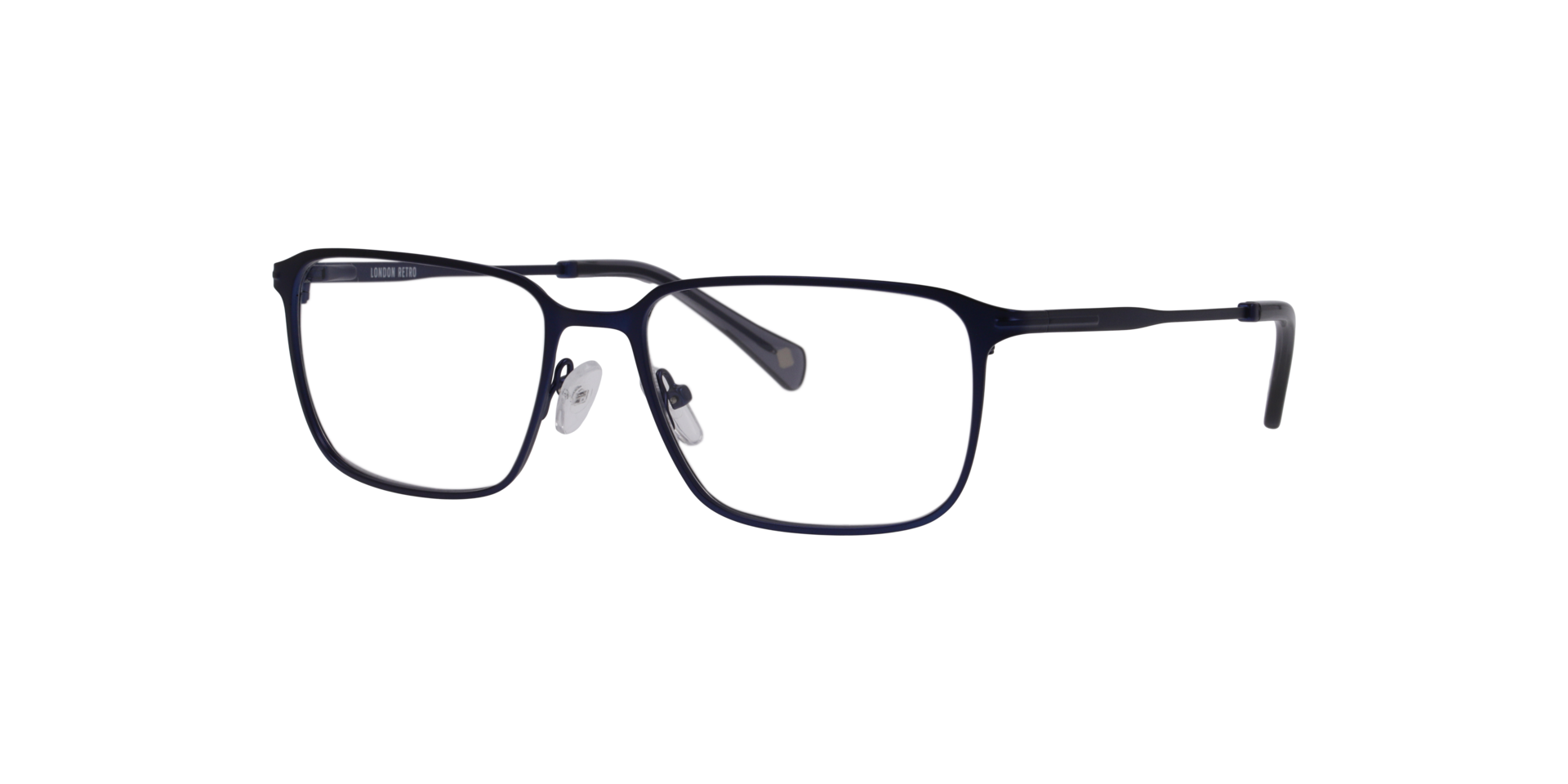 Malden Navy Blue MetalEyeglass Frames for Glasses Direct, Angle View
