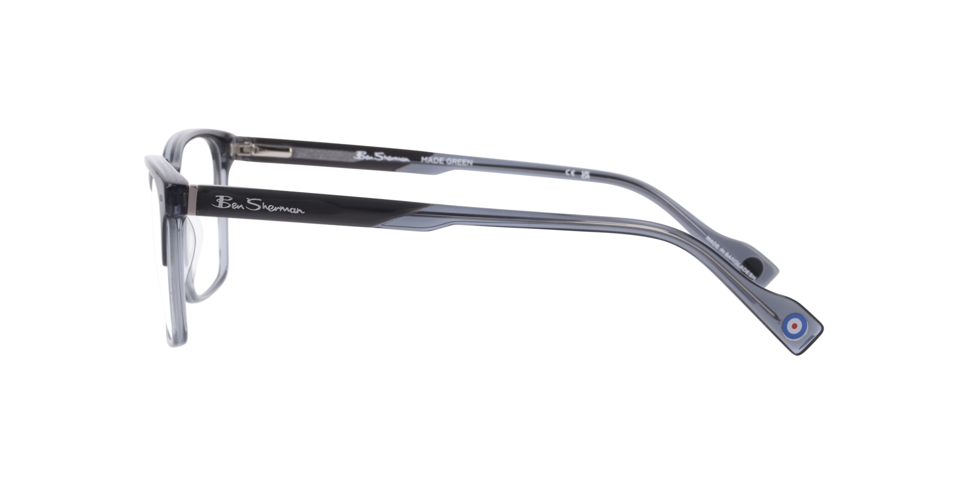 Bsmark Grey AcetateEyeglass Frames for Glasses Direct, Side View