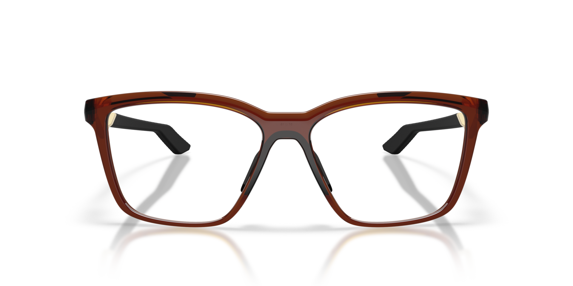 Kylian Mbappé Signature Series Enigma Mass Dark Amber PlasticEyeglass Frames for Glasses Direct, Front View