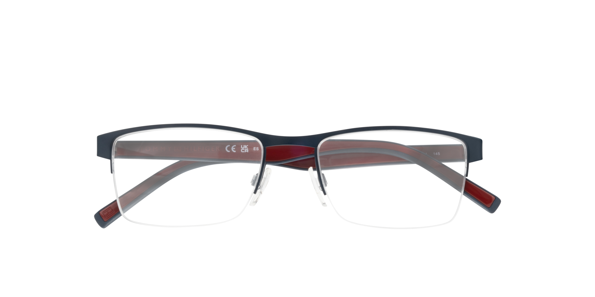 TH 2047 Red Blue MetalEyeglass Frames for Glasses Direct, Closed View