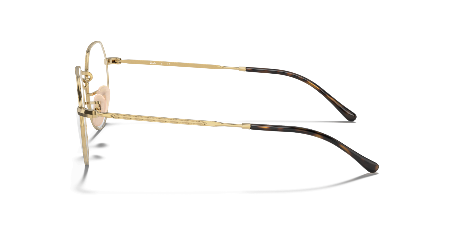 RB6465 Havana On Gold MetalEyeglass Frames for Glasses Direct, Side View