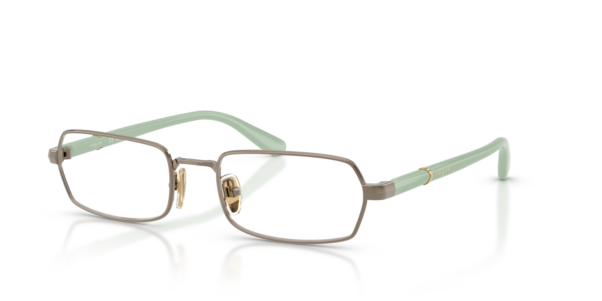 VO4351 Light Brown MetalEyeglass Frames for Glasses Direct, Angle View