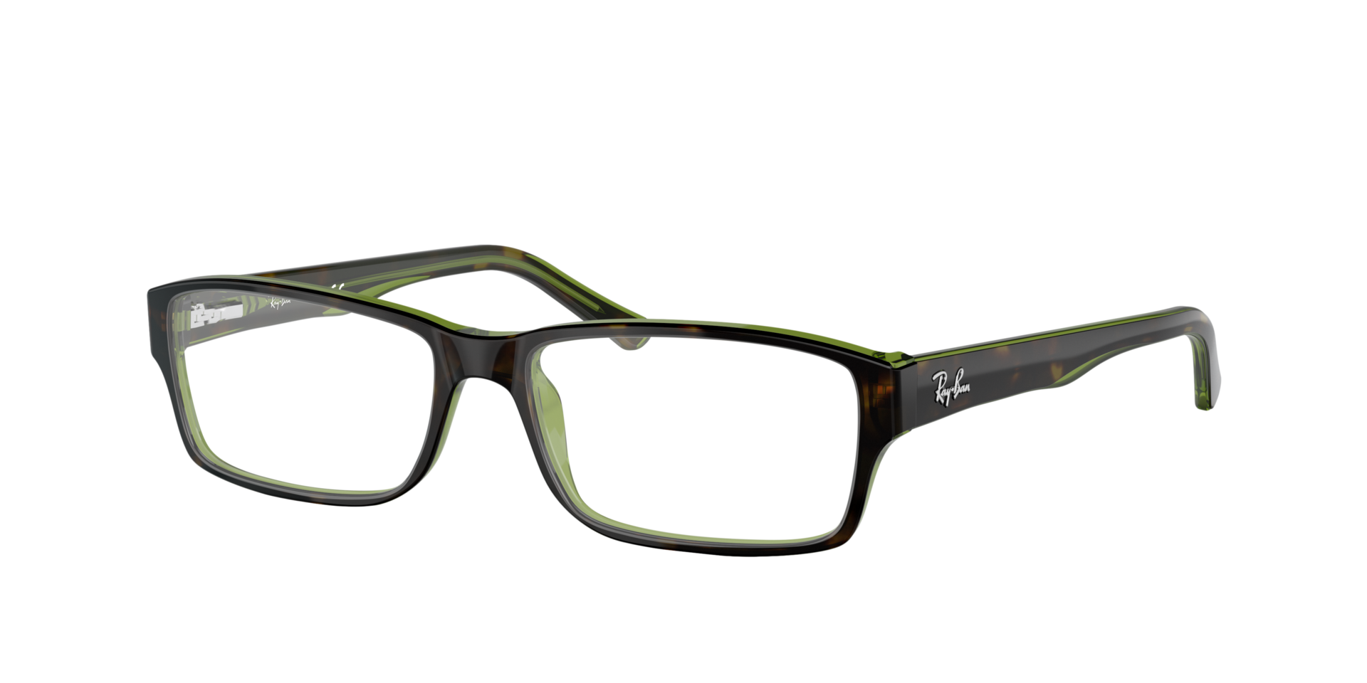 RB5169 Havana On Green AcetateEyeglass Frames for Glasses Direct, Angle View