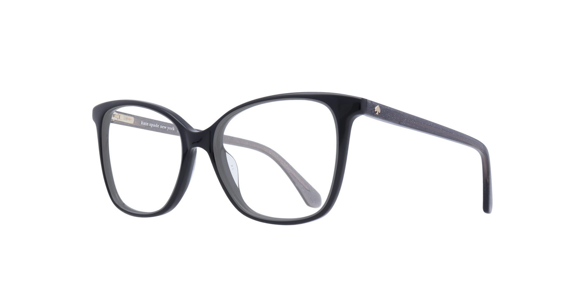 Darcie Black AcetateEyeglass Frames for Glasses Direct, Angle View