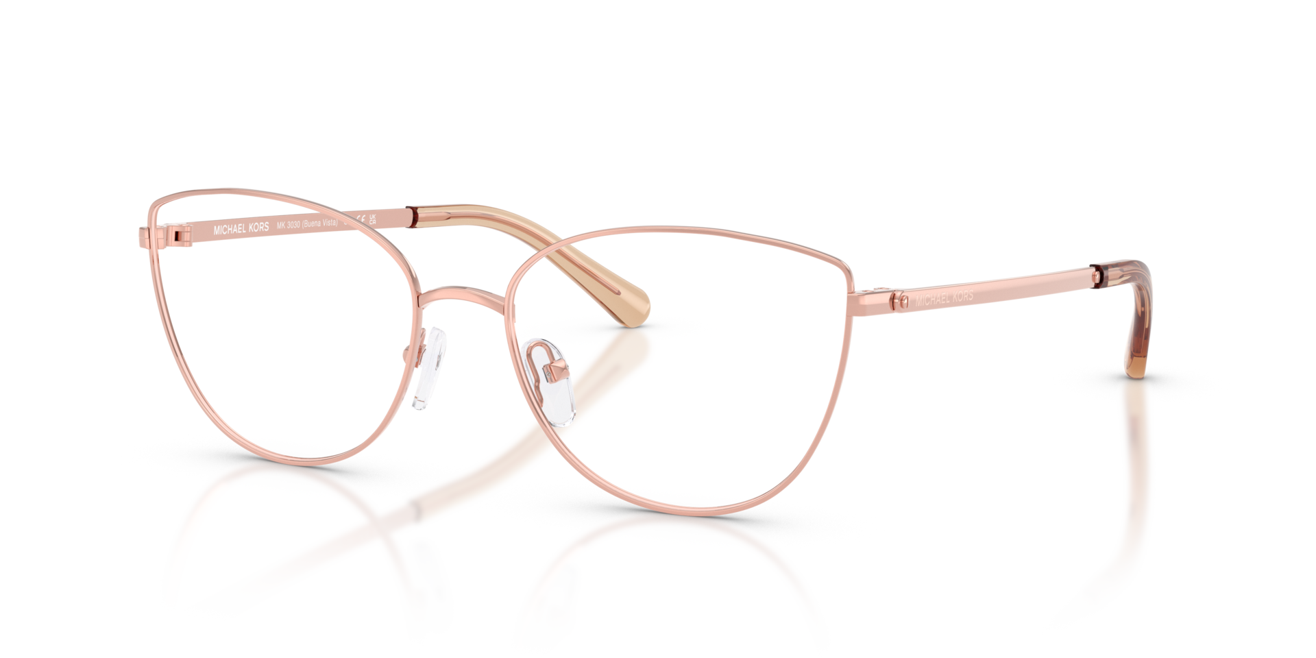MK3030 Rose Gold MetalEyeglass Frames for Glasses Direct, Angle View