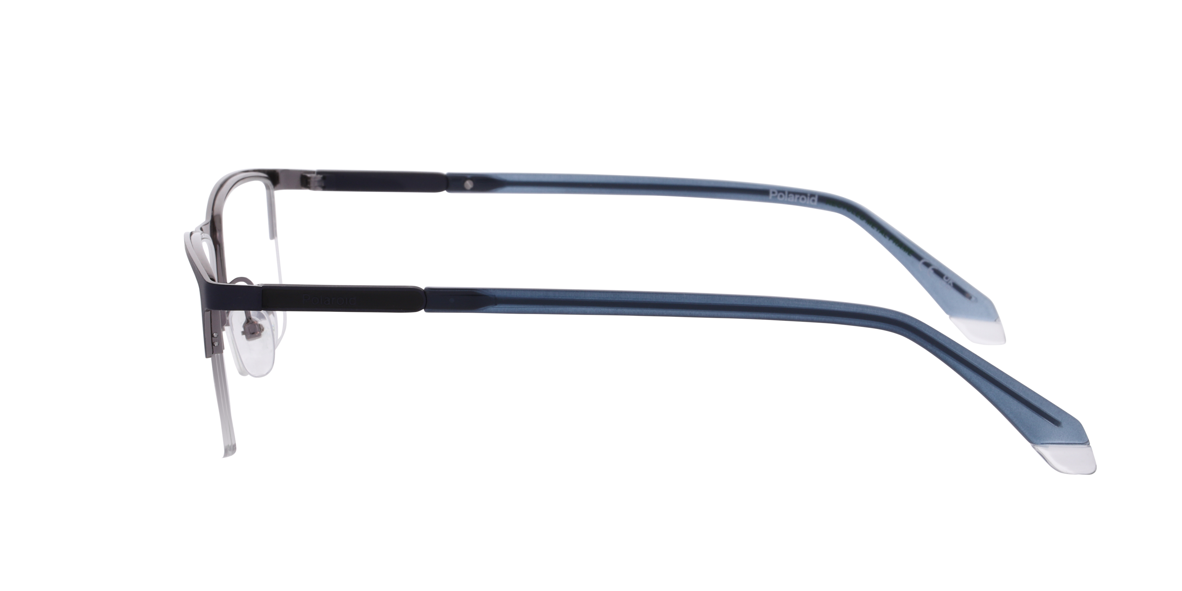 PLD D599 Blue MetalEyeglass Frames for Glasses Direct, Side View