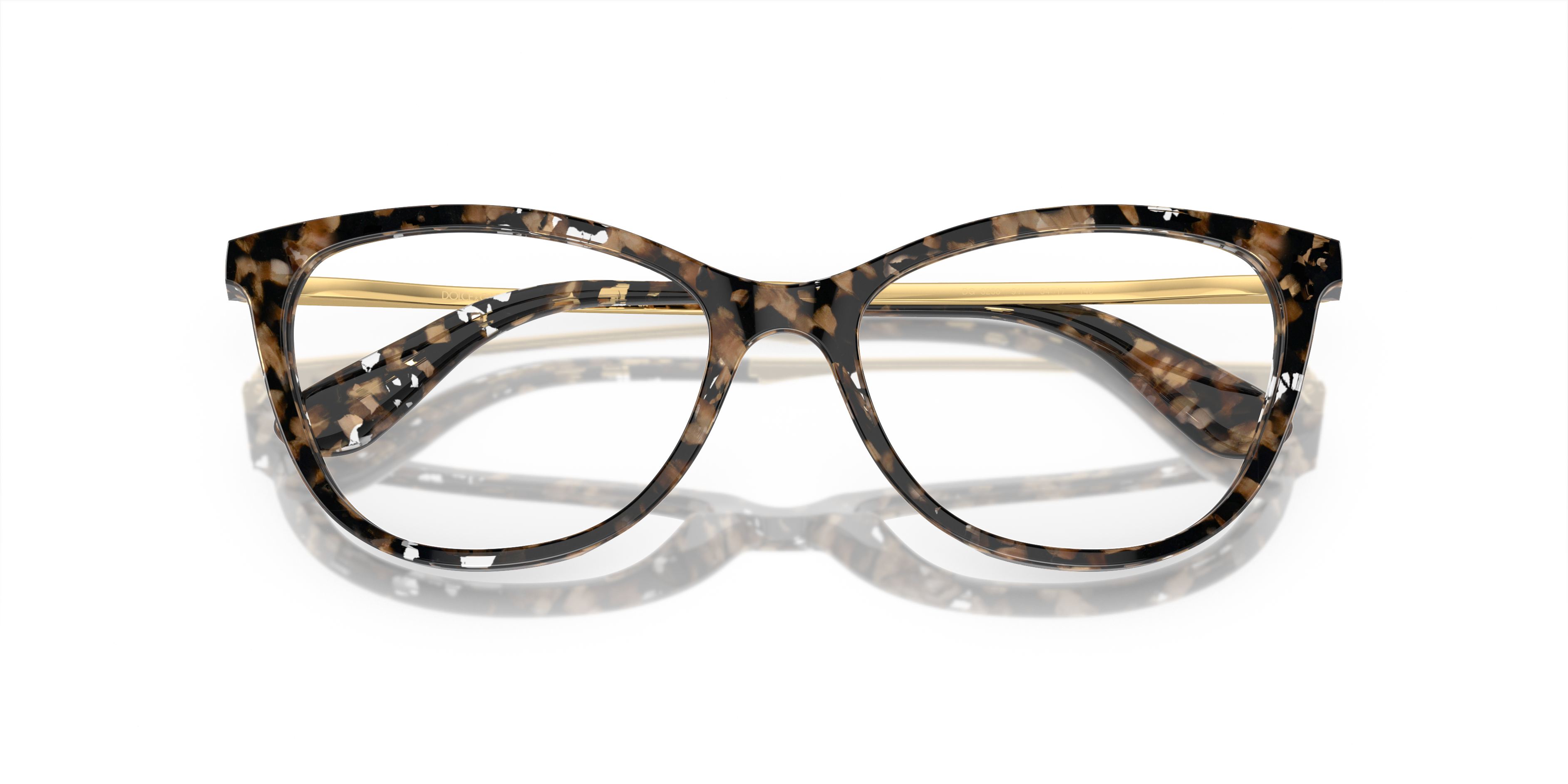 DG3258 Cube Black & Gold AcetateEyeglass Frames for Glasses Direct, Closed View