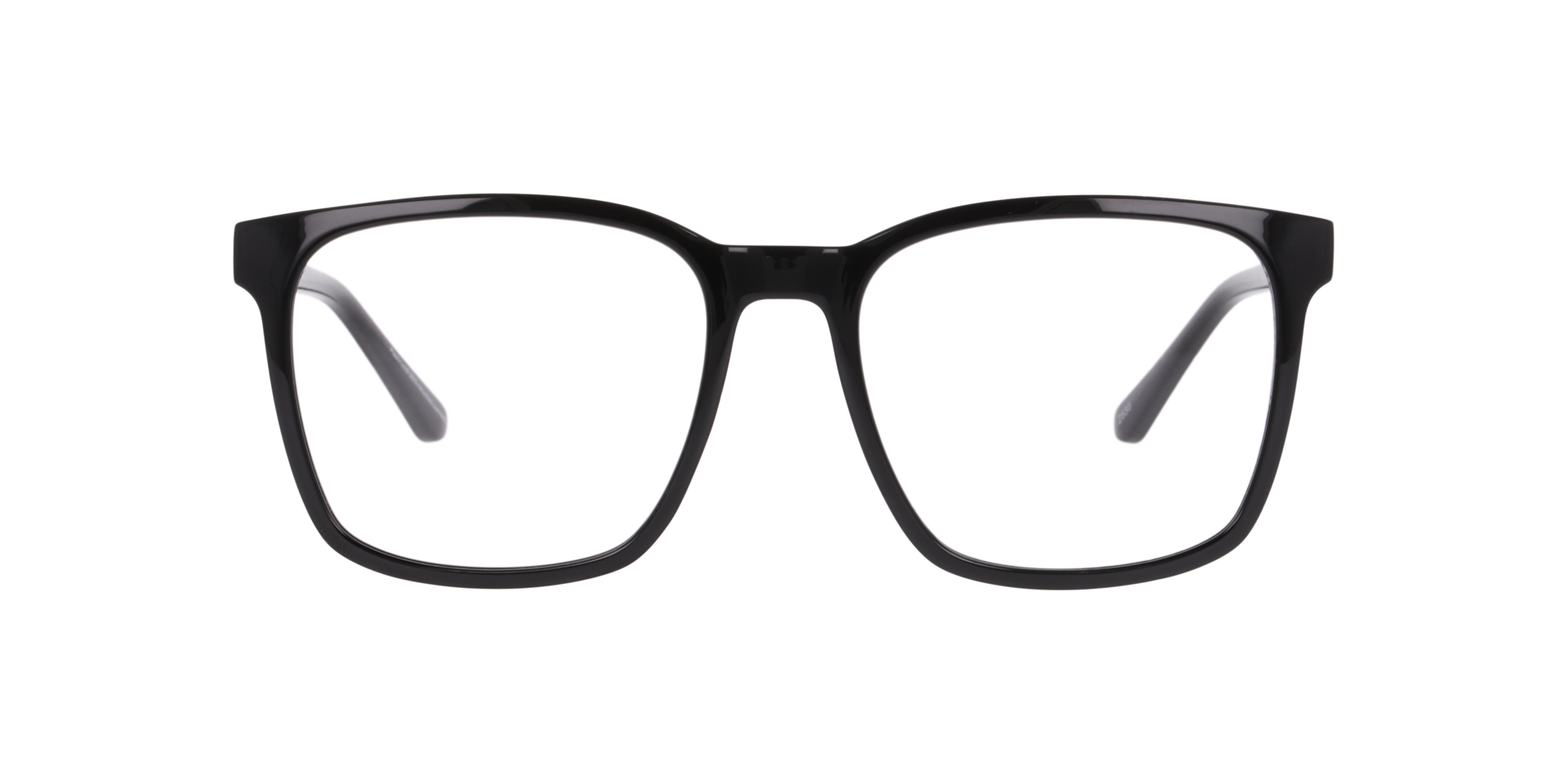 Nathan Black PlasticEyeglass Frames for Glasses Direct, Front View