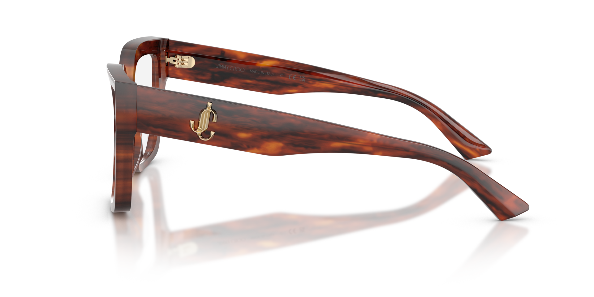 JC3069U Striped Brown AcetateEyeglass Frames for Glasses Direct, Side View