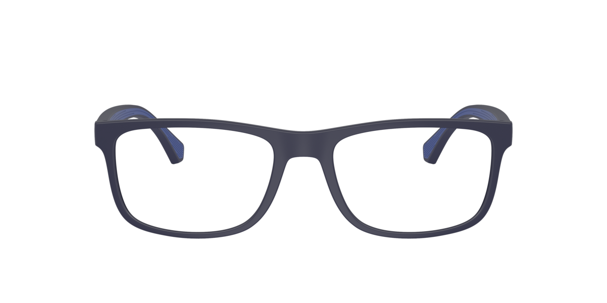 Matte Blue rectangle Plastic eyeglasses Online - Full Rim - EA3147