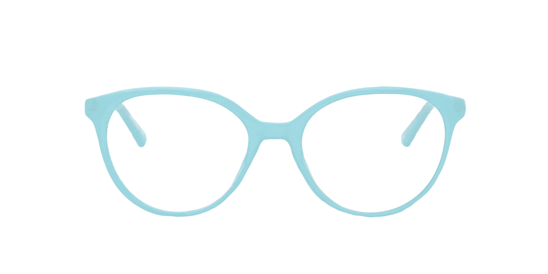 Monroe Milky Blue PlasticEyeglass Frames for Glasses Direct, Front View