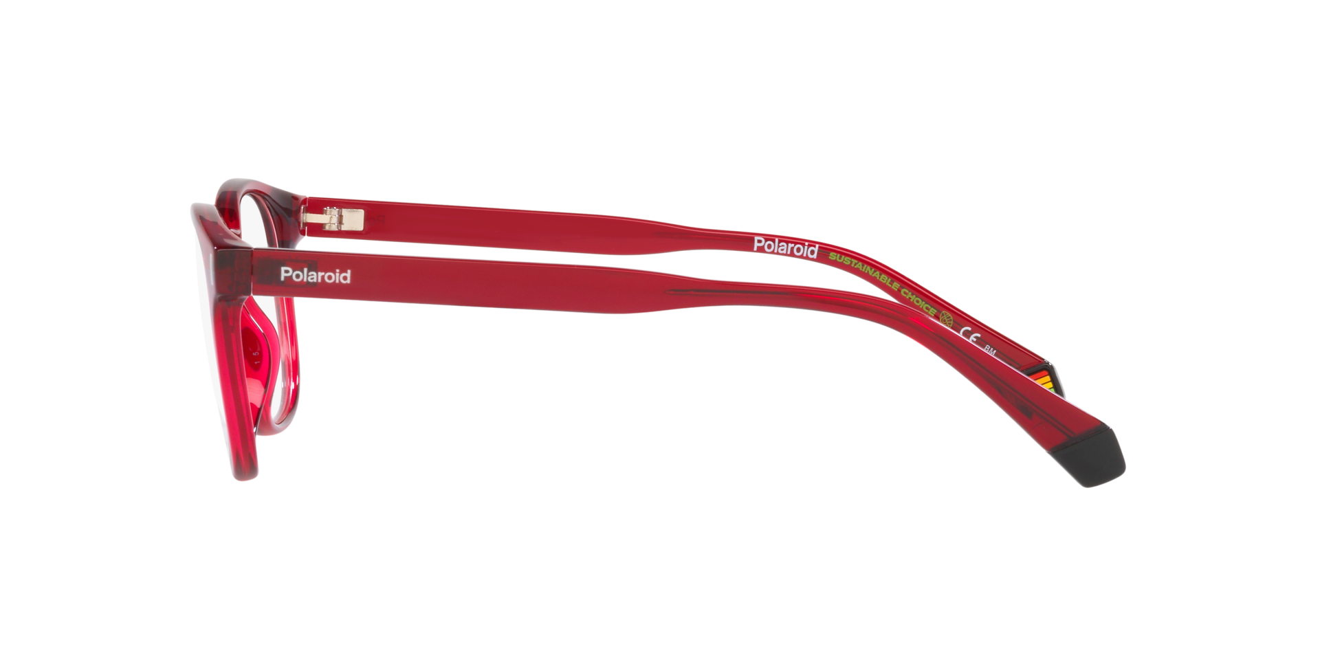 PLD D453 Red PlasticEyeglass Frames for Glasses Direct, Side View