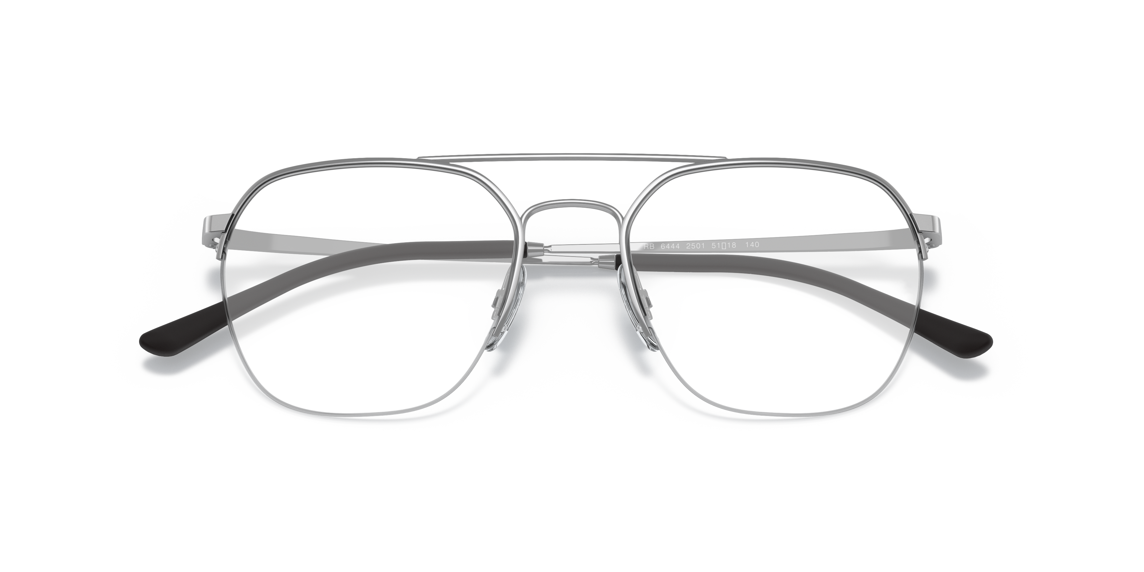 RB6444 Silver MetalEyeglass Frames for Glasses Direct, Closed View