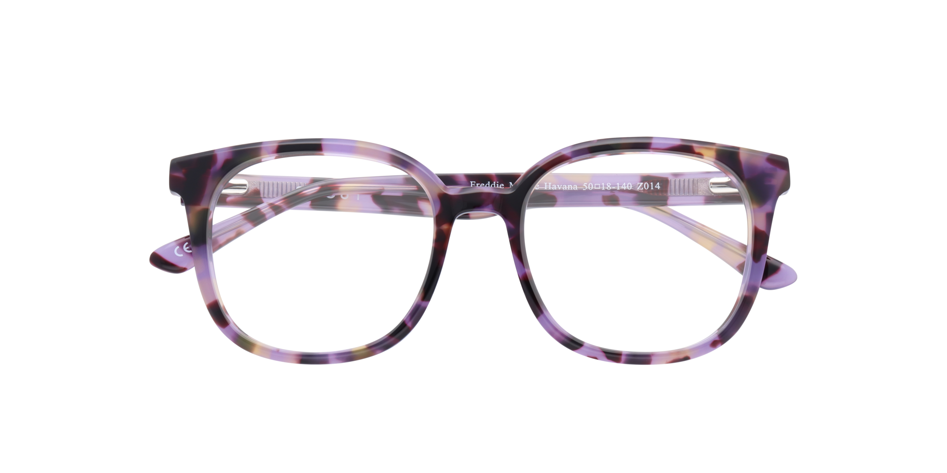 Freddie Mauve Havana AcetateEyeglass Frames for Glasses Direct, Closed View