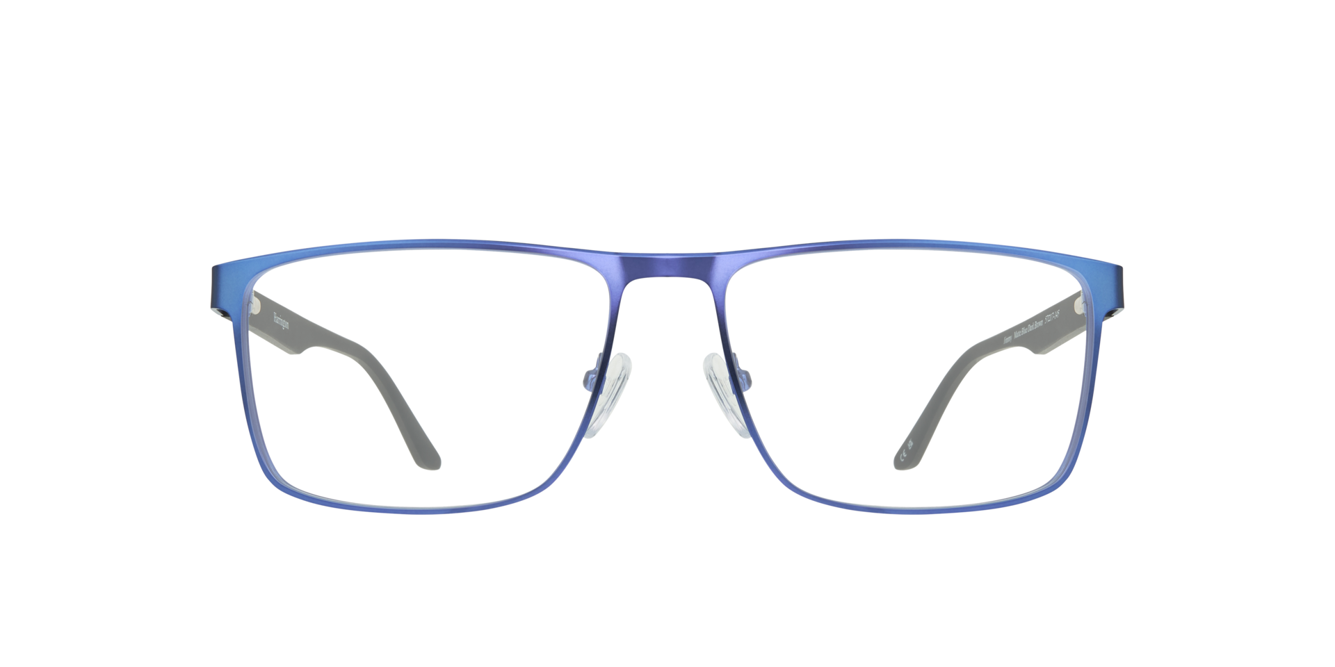 Jimmy Matte Blue & Dark Brown MetalEyeglass Frames for Glasses Direct, Front View