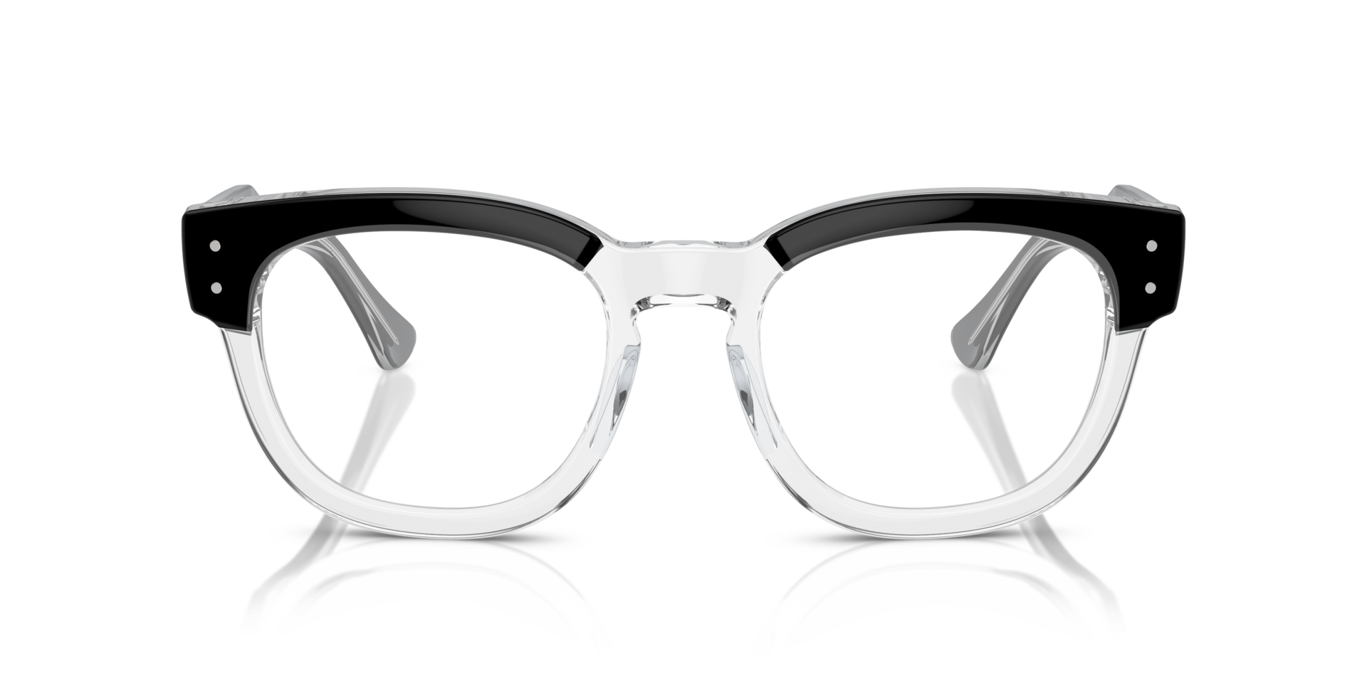 RB0298V Black On Transparent AcetateEyeglass Frames for Glasses Direct, Front View