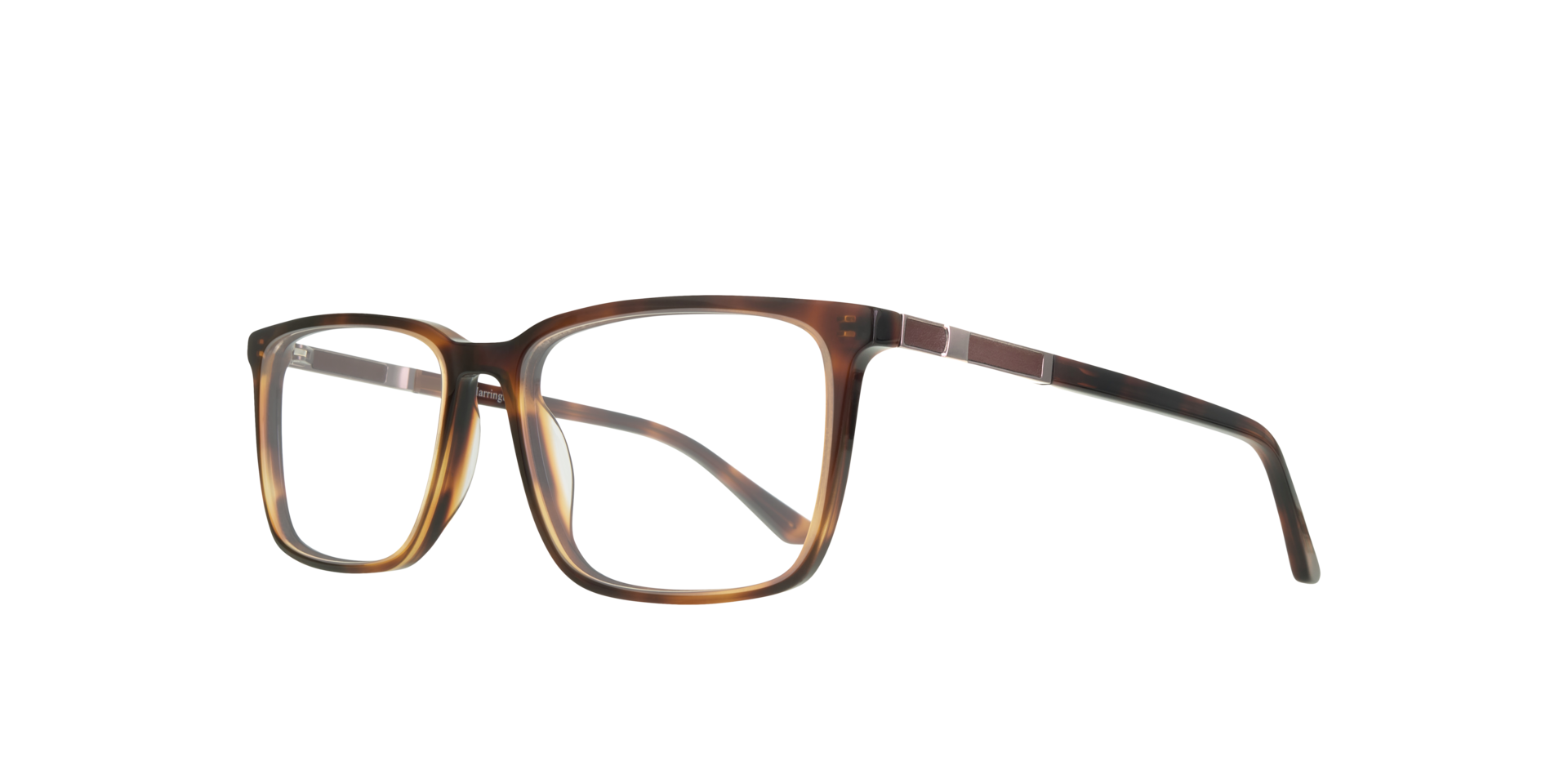 Jonas Dark Havana & Matte Gunmetal AcetateEyeglass Frames for Glasses Direct, Angle View