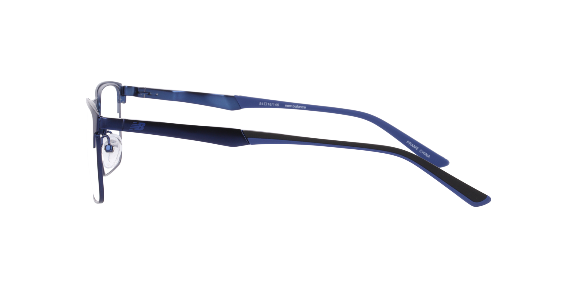 Nb4192 Blue MetalEyeglass Frames for Glasses Direct, Side View