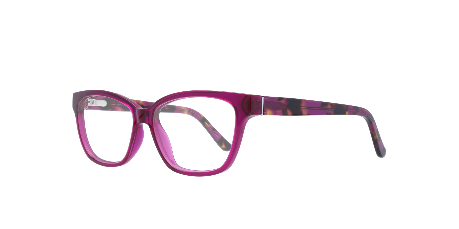 Clara Purple AcetateEyeglass Frames for Glasses Direct, Angle View
