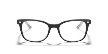 Black On Transparent RB5285 -  Acetate Glasses