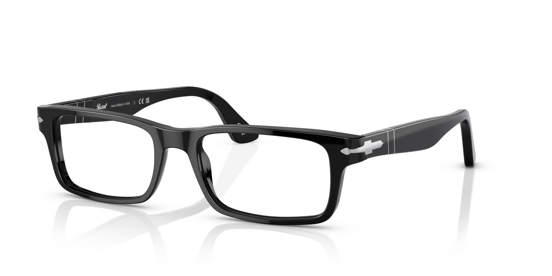 PO3050V Black AcetateEyeglass Frames for Glasses Direct, Angle View