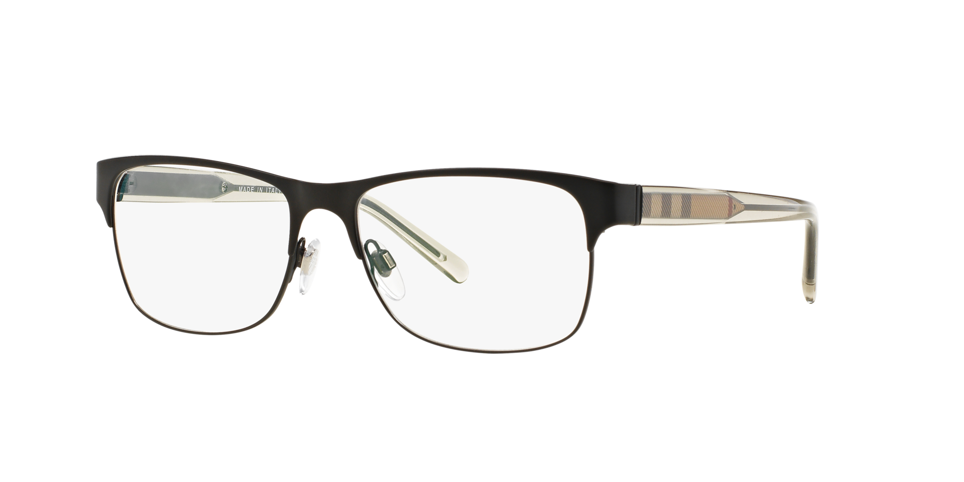 BE1289 Matte Black MetalEyeglass Frames for Glasses Direct, Angle View