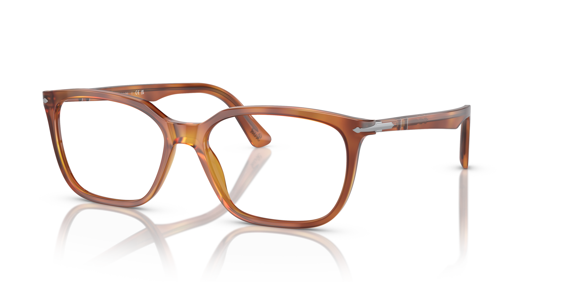 PO3298V Terra Di Siena AcetateEyeglass Frames for Glasses Direct, Angle View