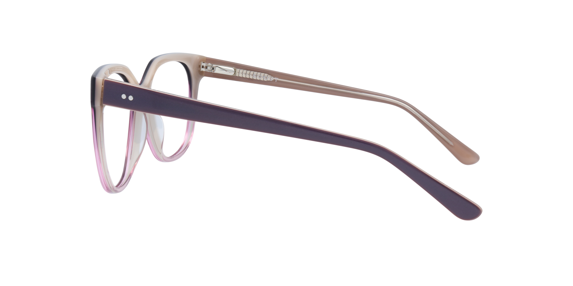 Ciara Purple Gradient AcetateEyeglass Frames for Glasses Direct, Side View