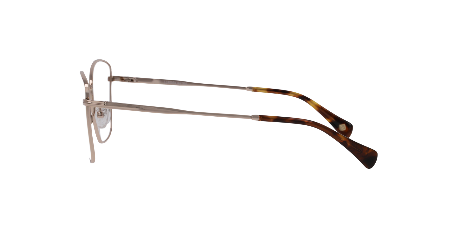 Merton Gold MetalEyeglass Frames for Glasses Direct, Side View