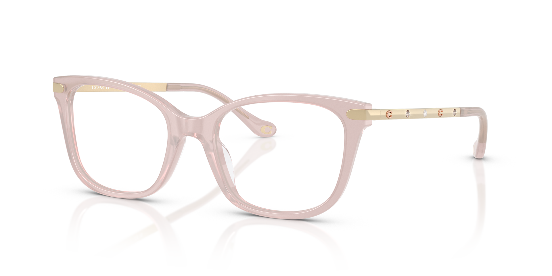 HC6261BU Milky Petal Pink AcetateEyeglass Frames for Glasses Direct, Angle View