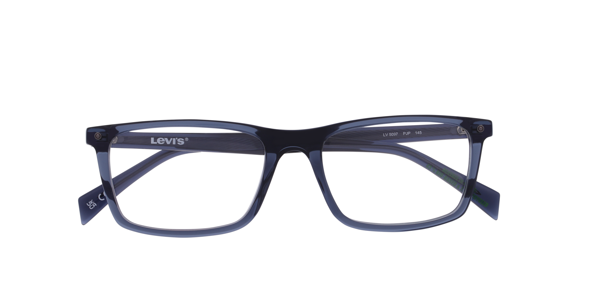 LV 5097 Blue AcetateEyeglass Frames for Glasses Direct, Closed View