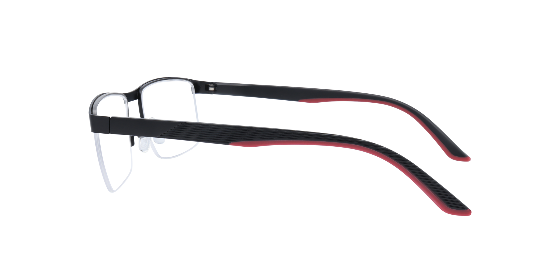 Remington Matte Black MetalEyeglass Frames for Glasses Direct, Side View