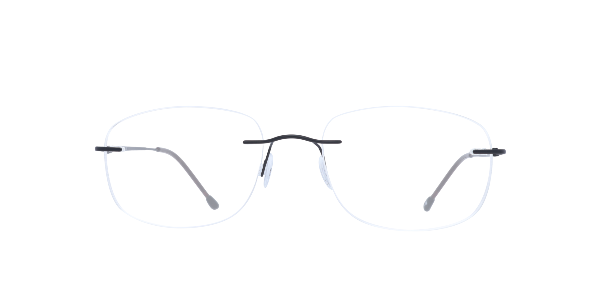 Clover Black MetalEyeglass Frames for Glasses Direct, Front View