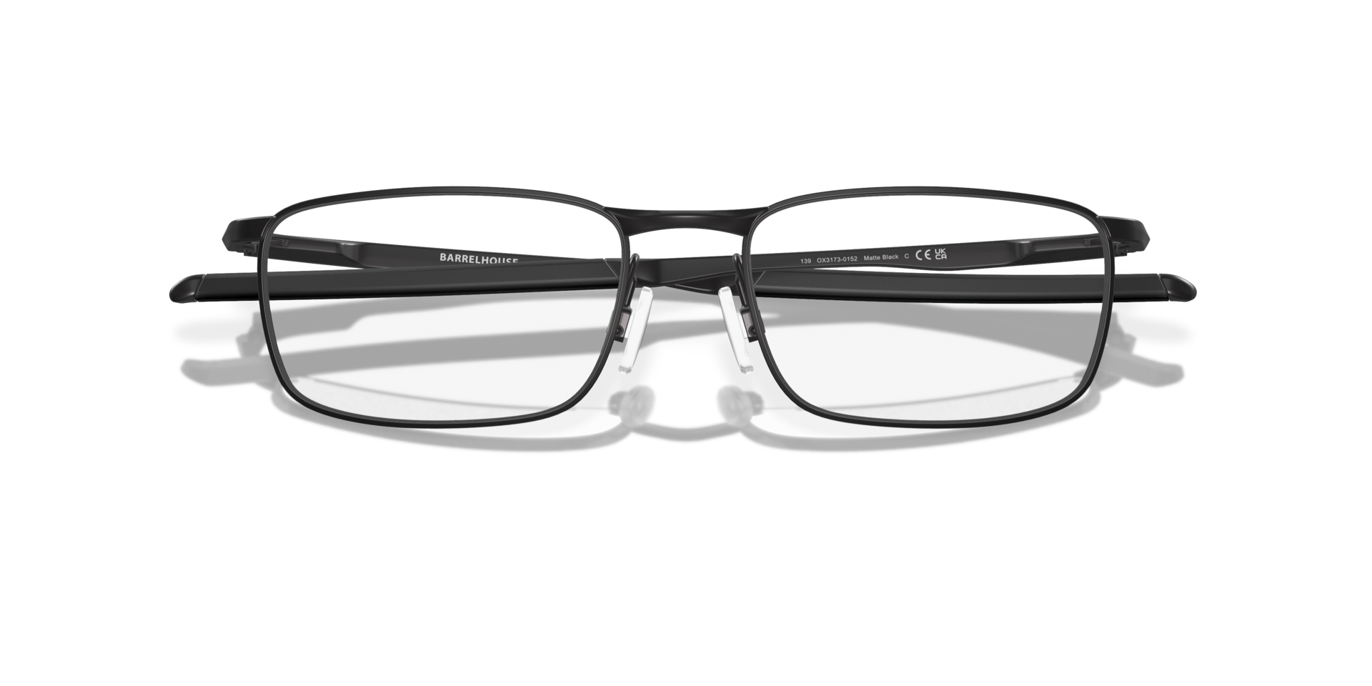 Barrelhouse™ Matte Black MetalEyeglass Frames for Glasses Direct, Closed View
