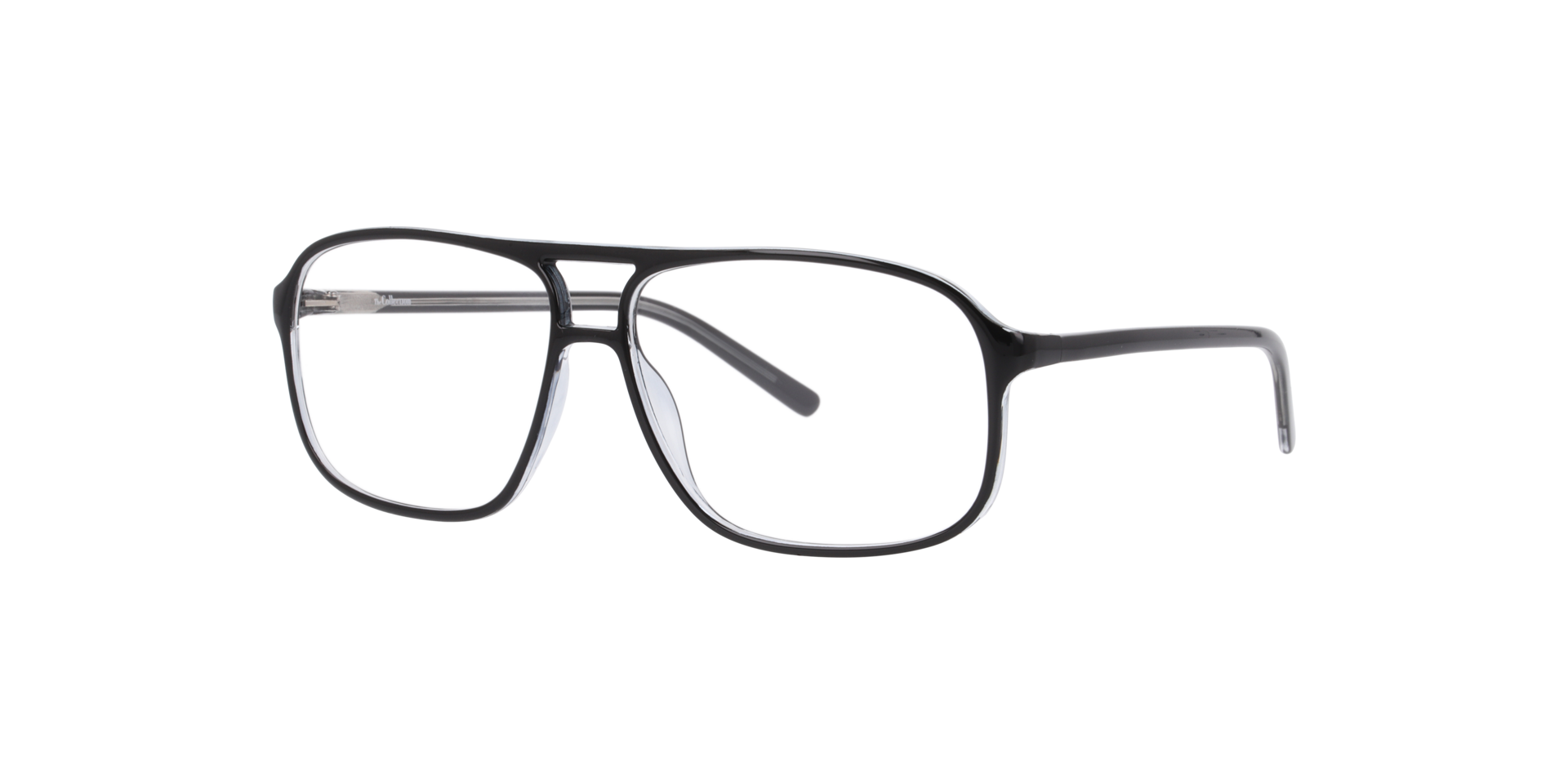 Matthew Black On Crystal PlasticEyeglass Frames for Glasses Direct, Angle View