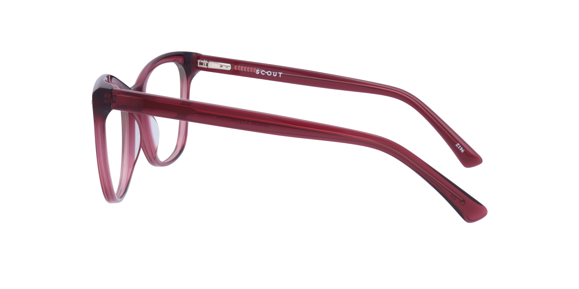 Grazia Crystal Pink AcetateEyeglass Frames for Glasses Direct, Side View