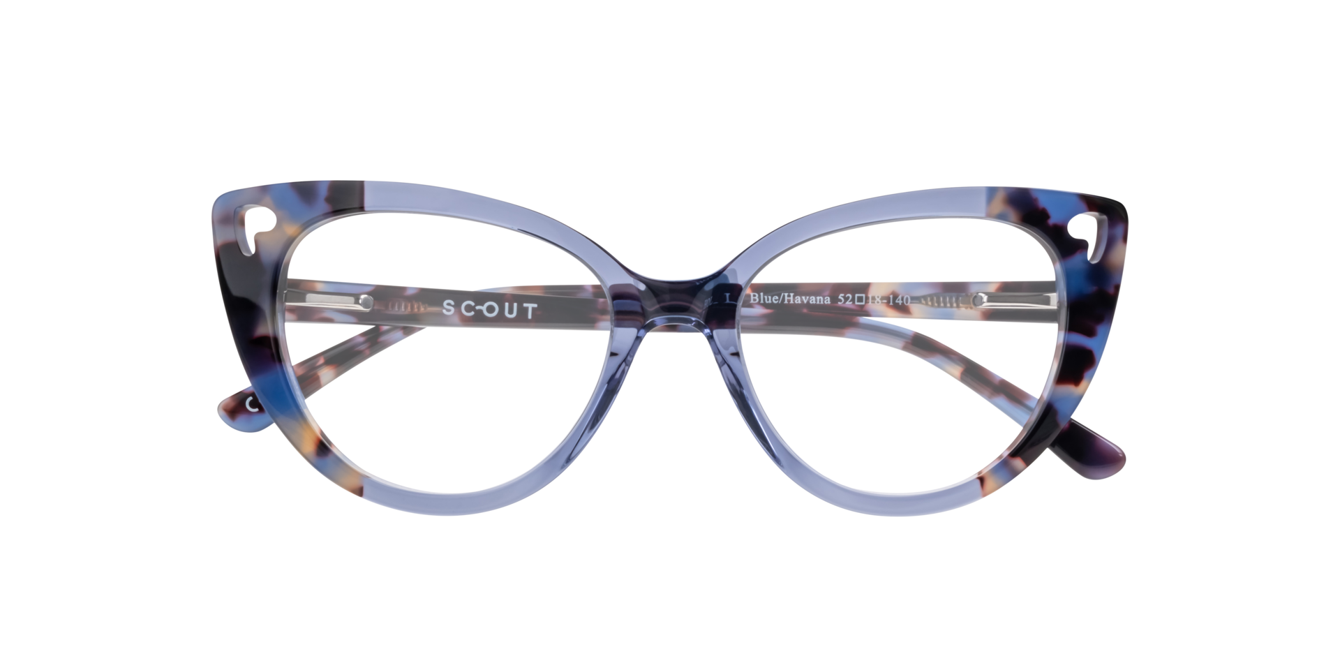 Holly Blue & Havana AcetateEyeglass Frames for Glasses Direct, Closed View