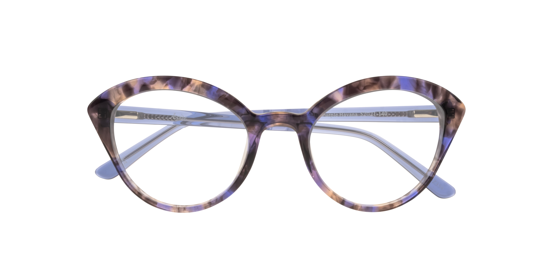 Harley Purple Havana AcetateEyeglass Frames for Glasses Direct, Closed View
